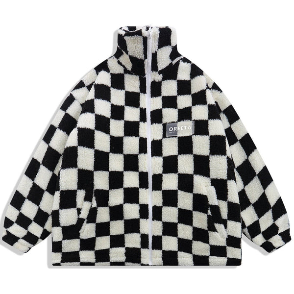 Helmiss - Checkerboard Winter Coat- Streetwear Fashion - helmiss.com