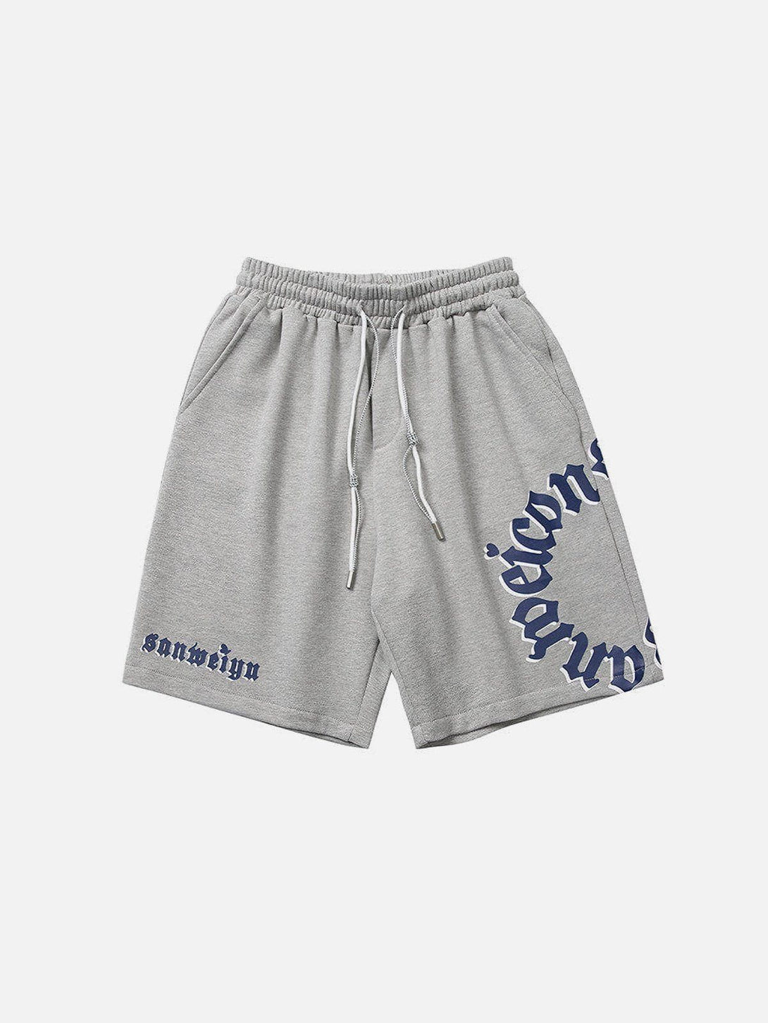 Helmiss - Circle Letter Drawstring Shorts- Streetwear Fashion - helmiss.com