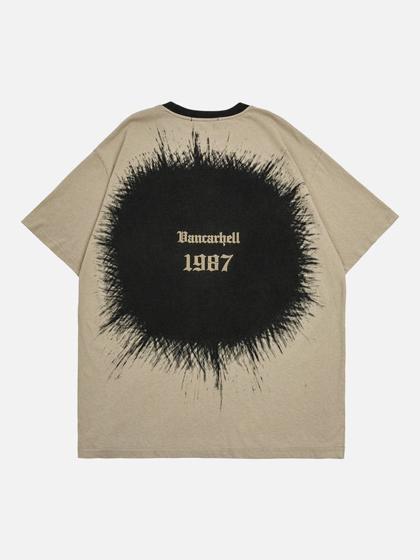 Helmiss - Circular Inkjet Print Tee- Streetwear Fashion - helmiss.com