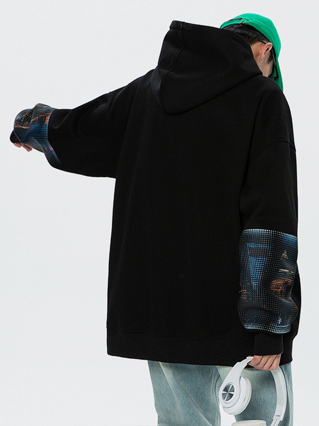 Helmiss - City Night Print Hoodie- Streetwear Fashion - helmiss.com