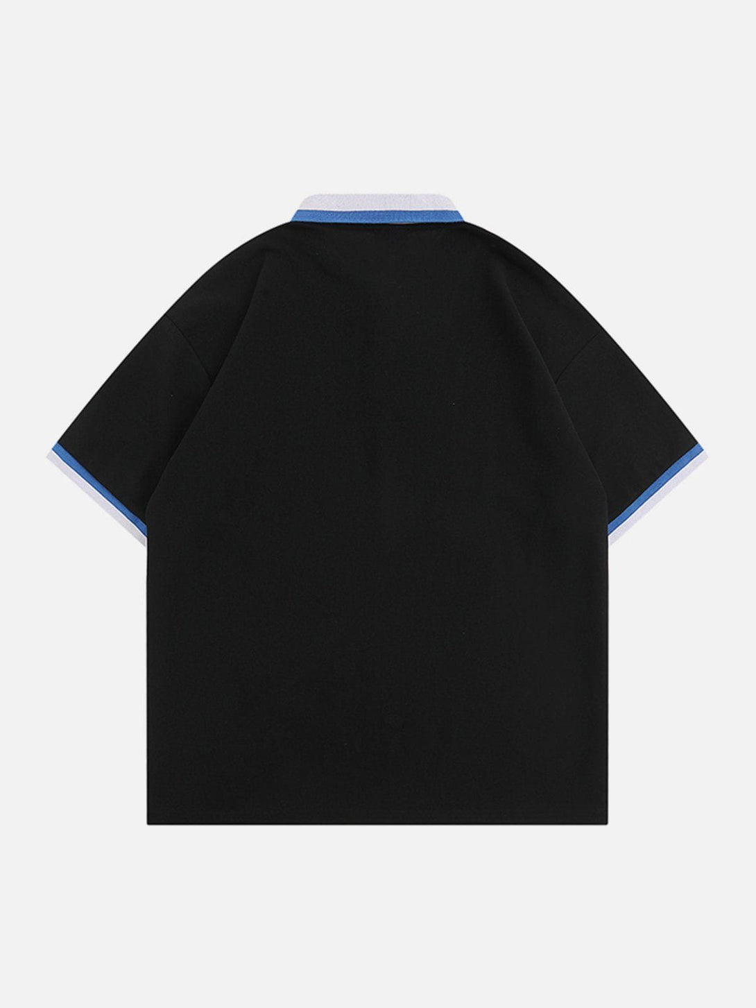 Helmiss - Clashing Digital Print Polo Collar Tee- Streetwear Fashion - helmiss.com