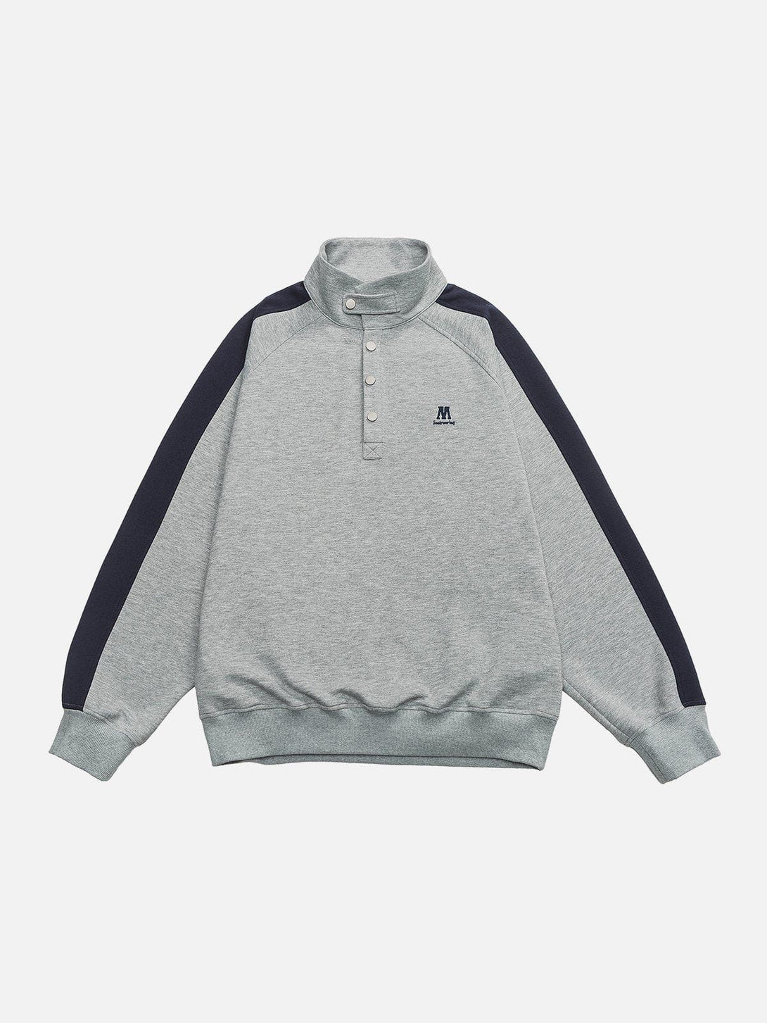 Helmiss - Color Block Polo Sweatshirt- Streetwear Fashion - helmiss.com