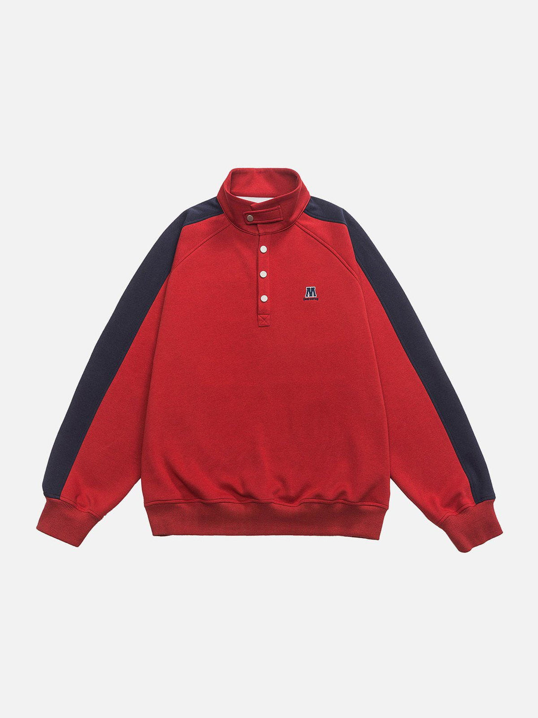 Helmiss - Color Block Polo Sweatshirt- Streetwear Fashion - helmiss.com