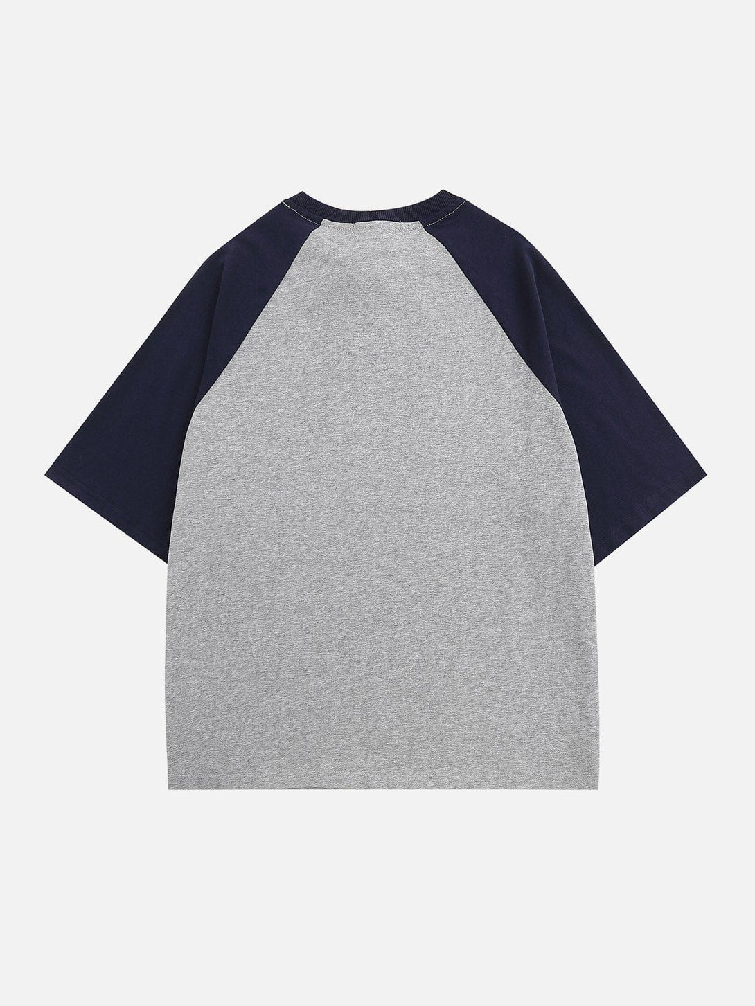 Helmiss - Color Block Raglan Letter Print Tee- Streetwear Fashion - helmiss.com