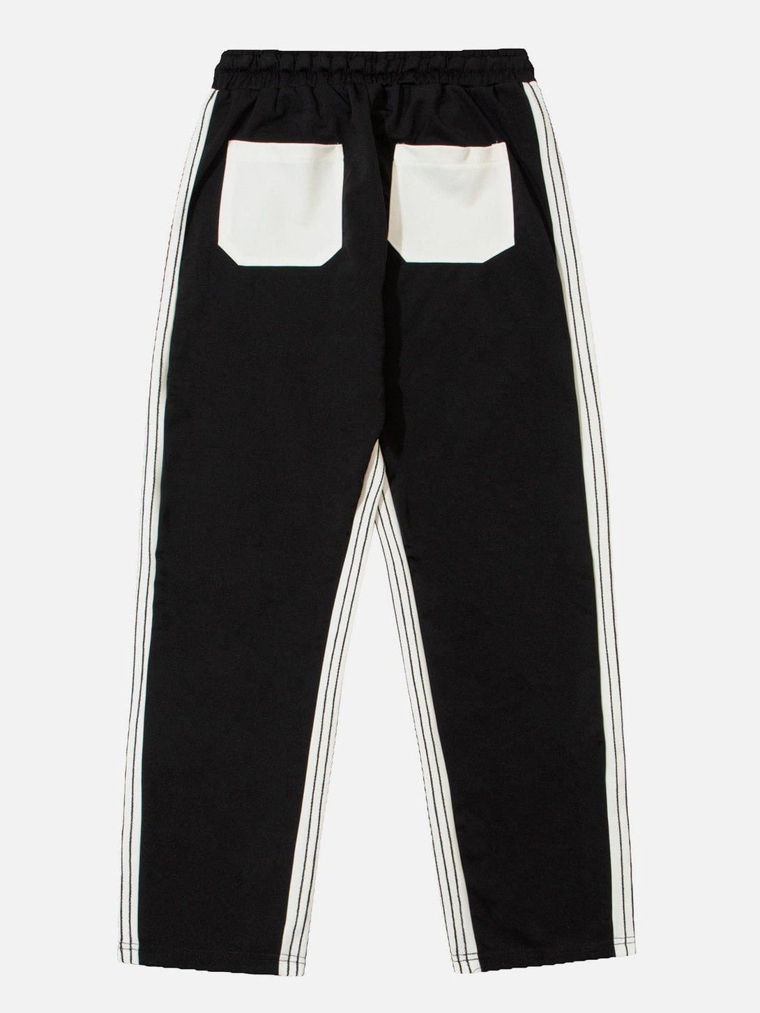 Helmiss - Color-Block Striped Drawstring Pants- Streetwear Fashion - helmiss.com