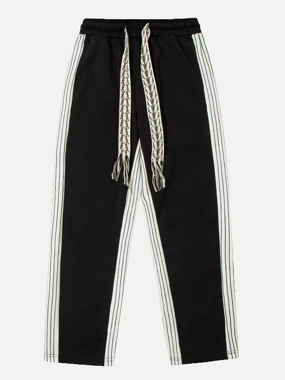 Helmiss - Color-Block Striped Drawstring Pants- Streetwear Fashion - helmiss.com