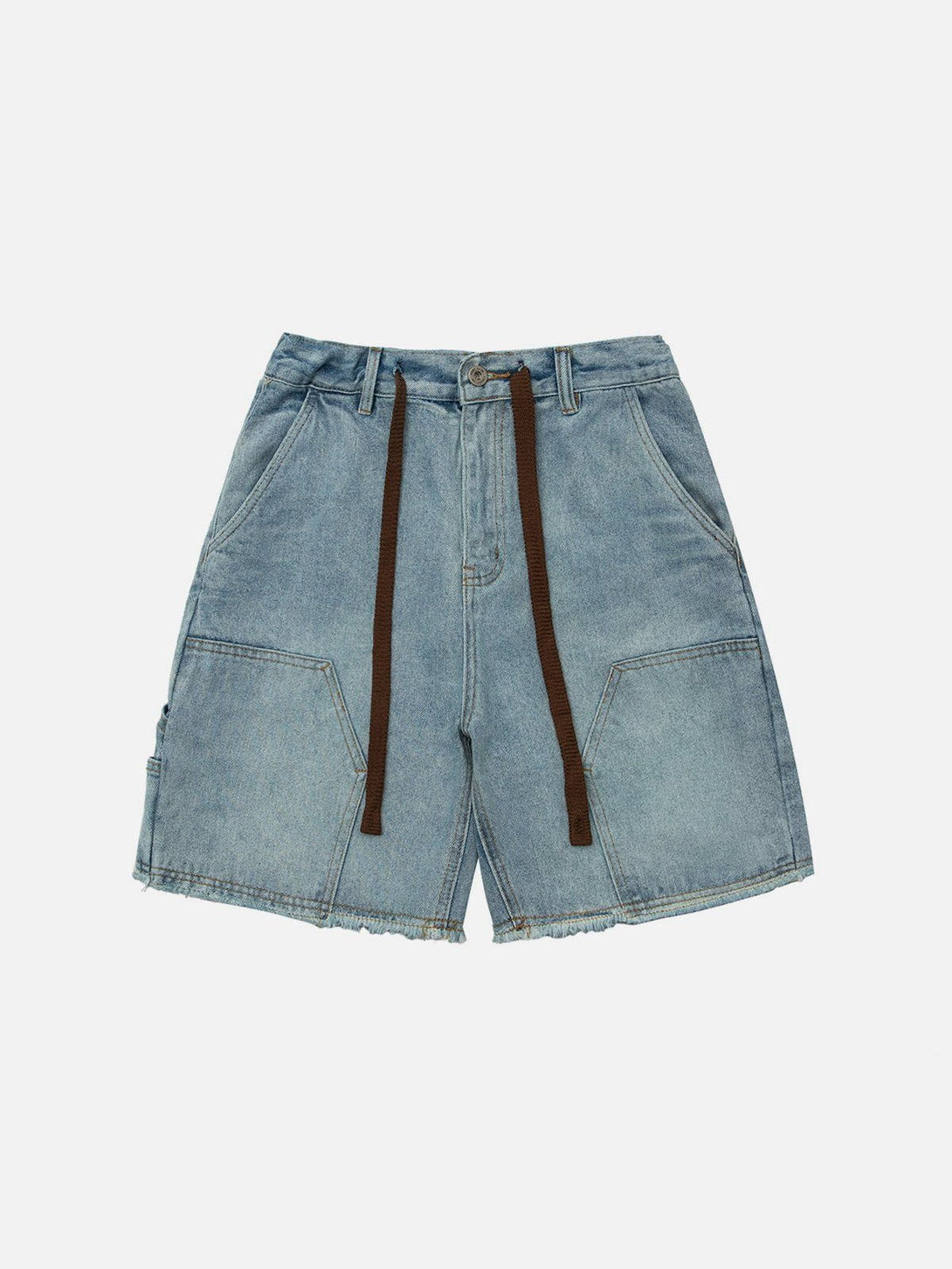 Helmiss - Color Clash Belt Shorts- Streetwear Fashion - helmiss.com