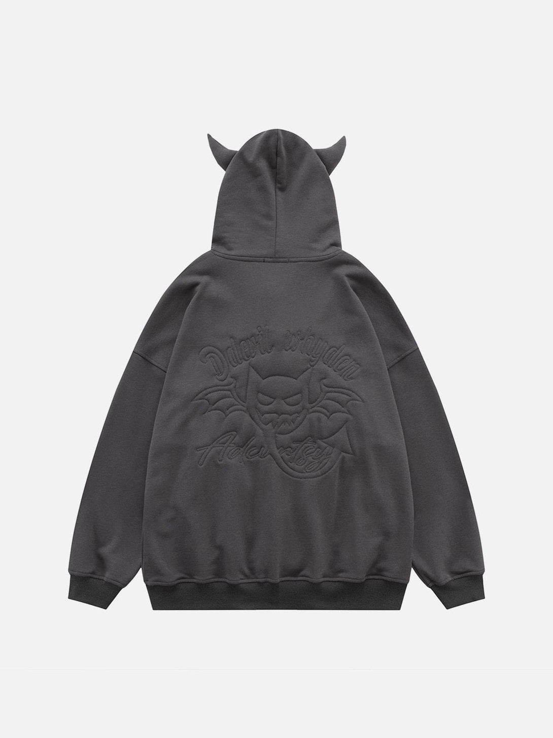 Helmiss - Color Letter Demon Horn Hoodie- Streetwear Fashion - helmiss.com