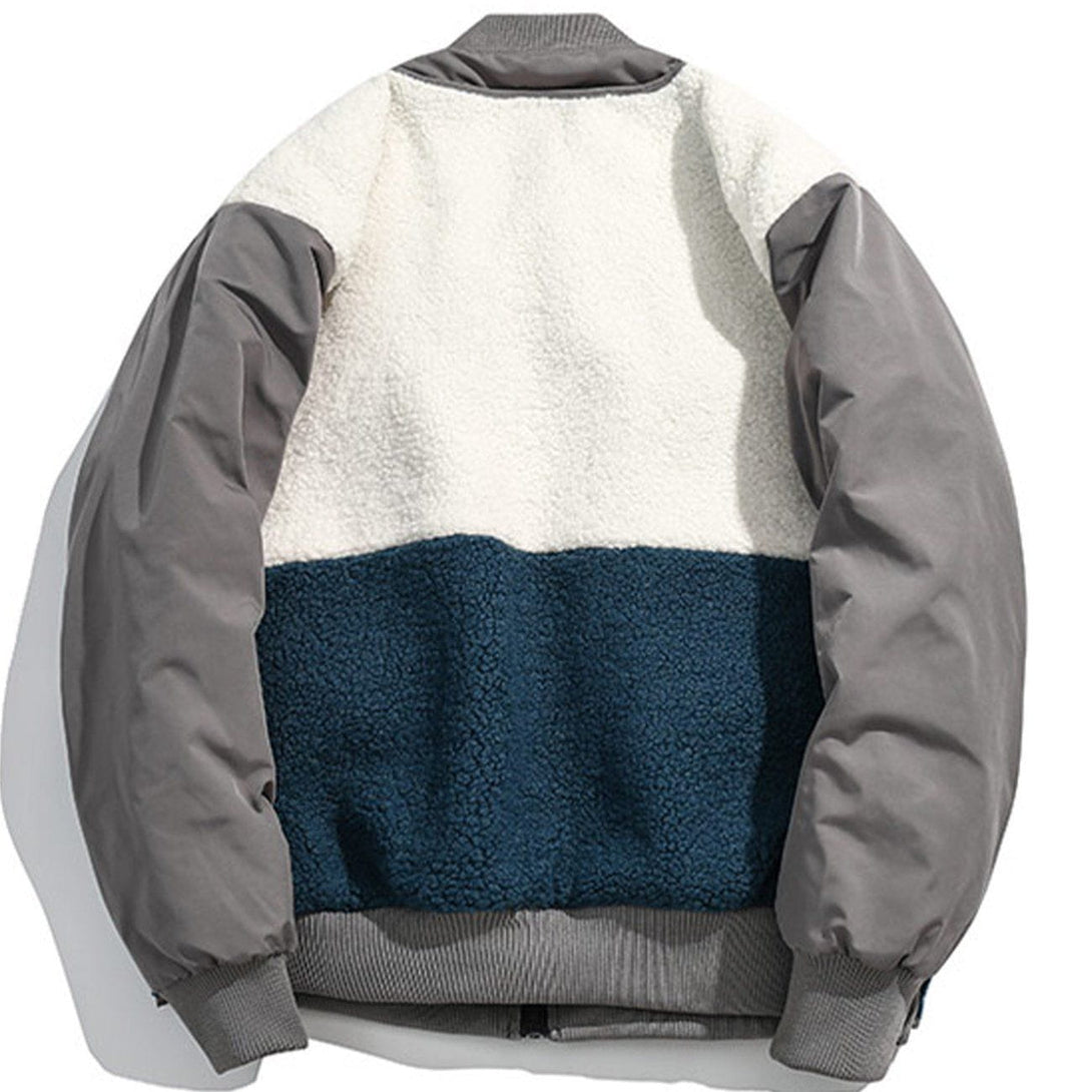 Helmiss - Color Matching Patchwork Winter Coat- Streetwear Fashion - helmiss.com