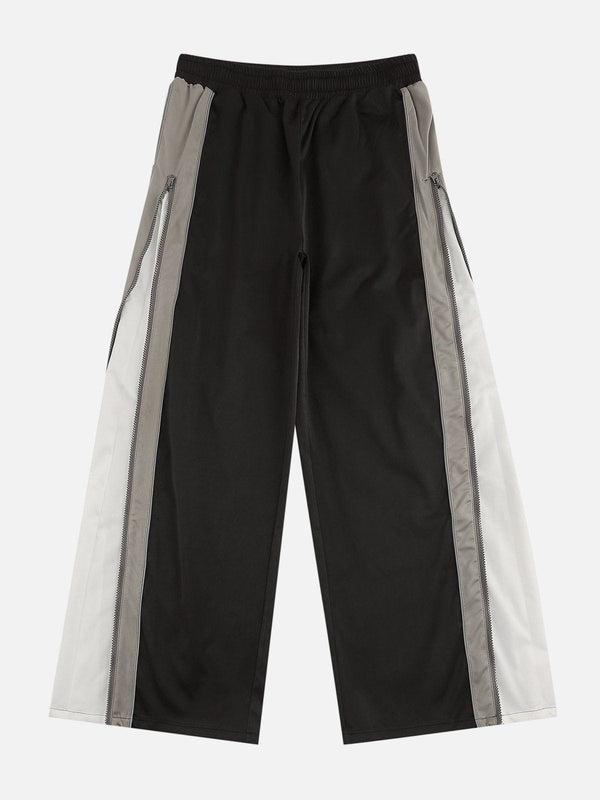 Helmiss - Color Panel Zip UP Pants- Streetwear Fashion - helmiss.com