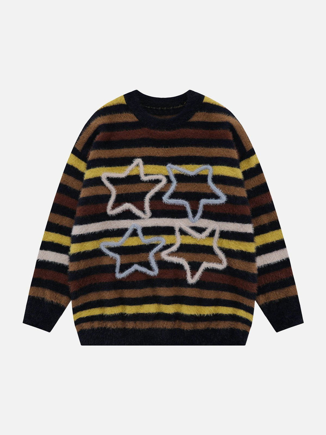 Helmiss - Color Striped Star Sweater- Streetwear Fashion - helmiss.com