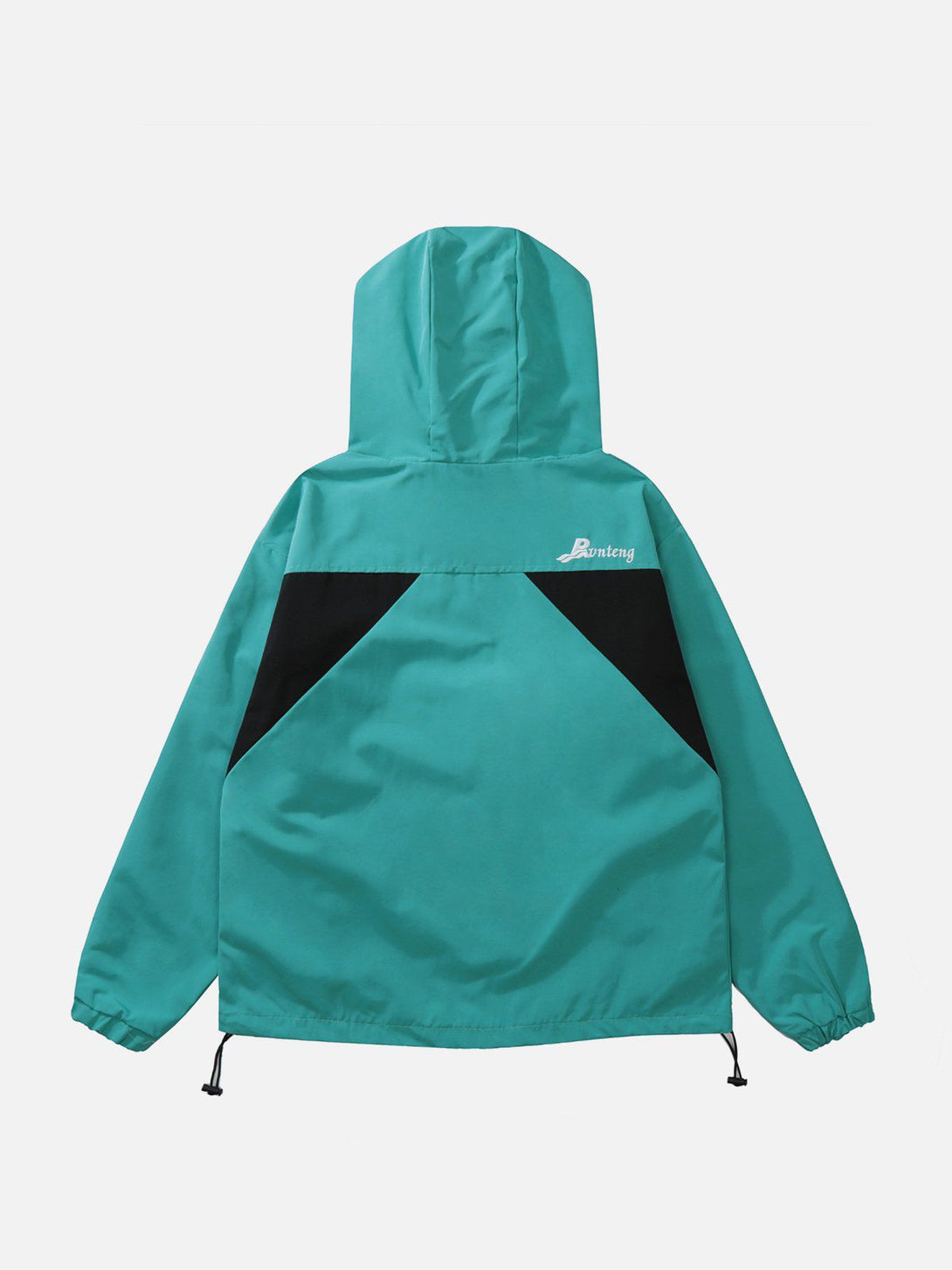 Helmiss - Colorblock Embroidered Hooded Anorak- Streetwear Fashion - helmiss.com