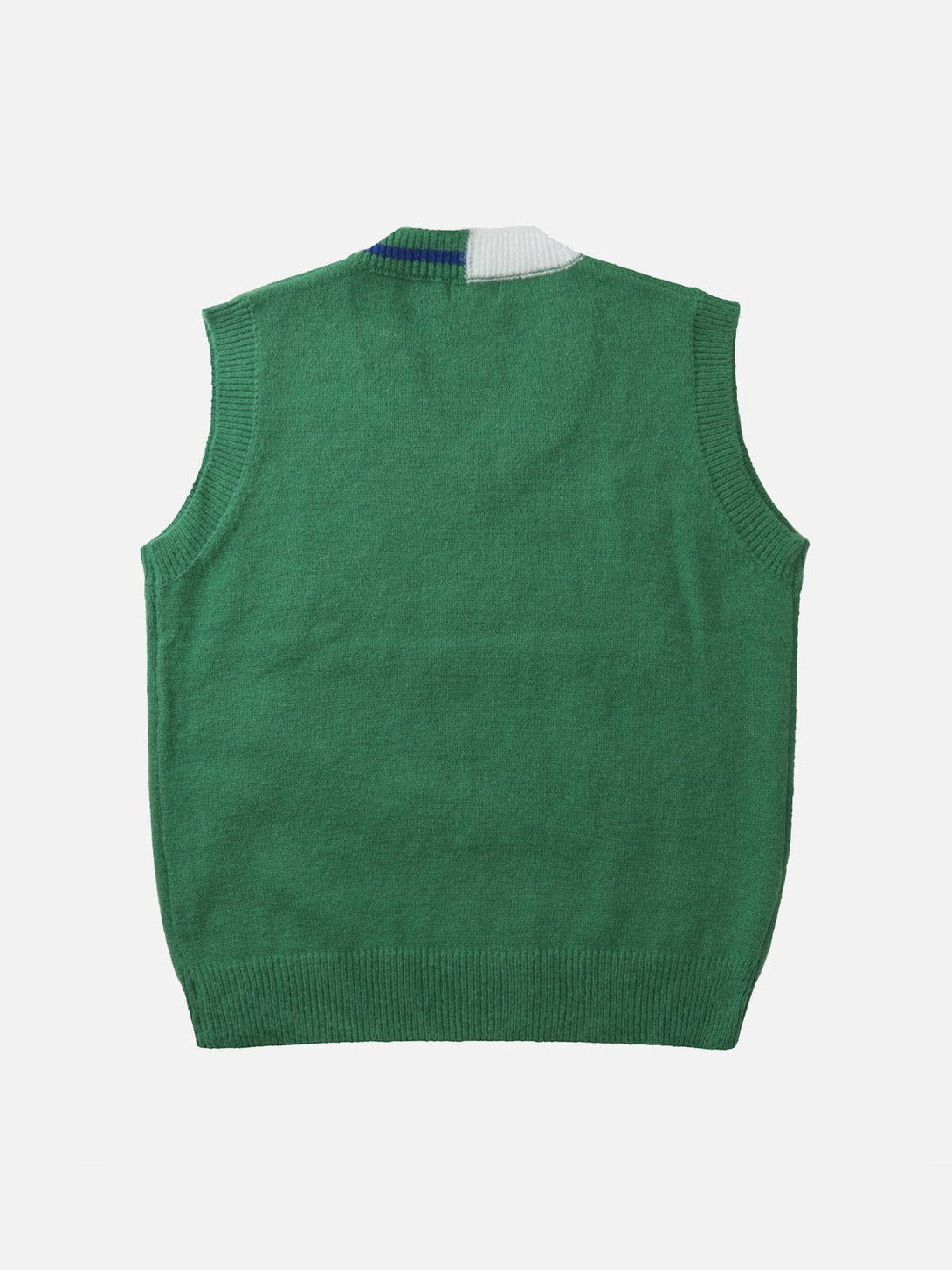 Helmiss - Colorblock Line Letter Sweater Vest- Streetwear Fashion - helmiss.com