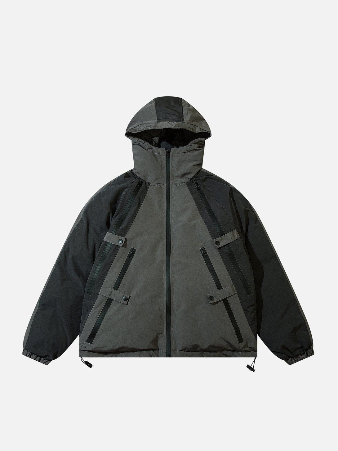 Helmiss - Colorblock Multi-Zip Anorak- Streetwear Fashion - helmiss.com