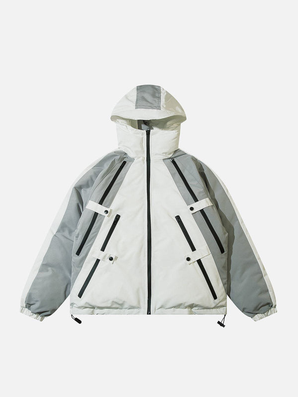 Helmiss - Colorblock Multi-Zip Anorak- Streetwear Fashion - helmiss.com