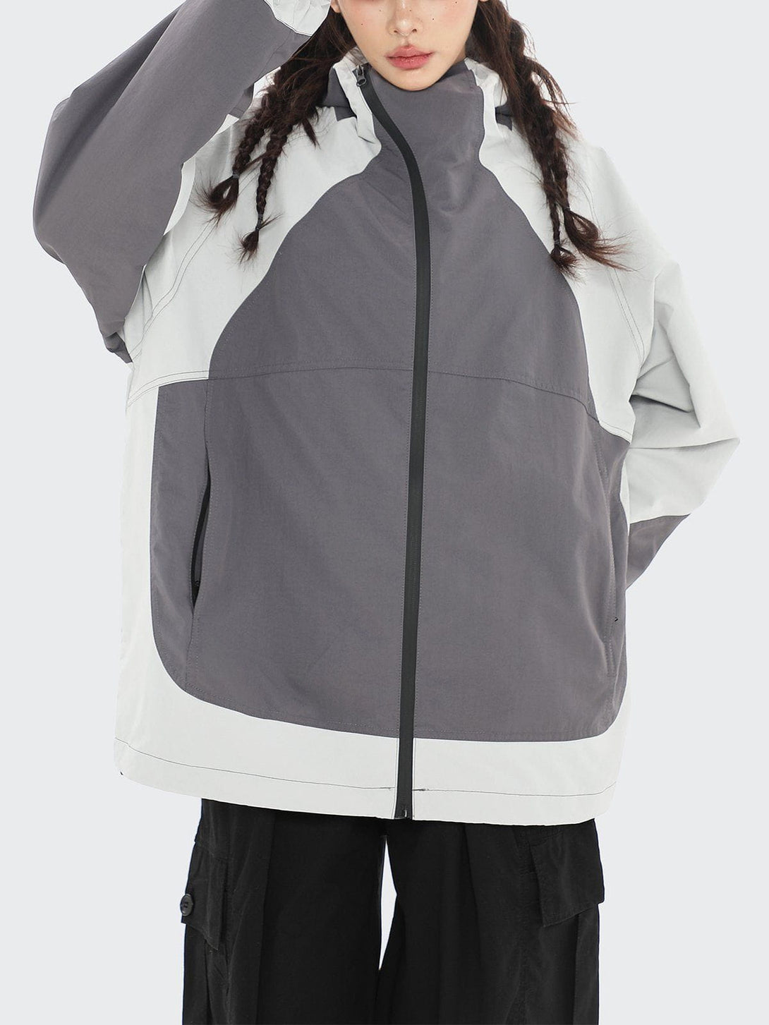 Helmiss - Colorblock Simple Anorak- Streetwear Fashion - helmiss.com