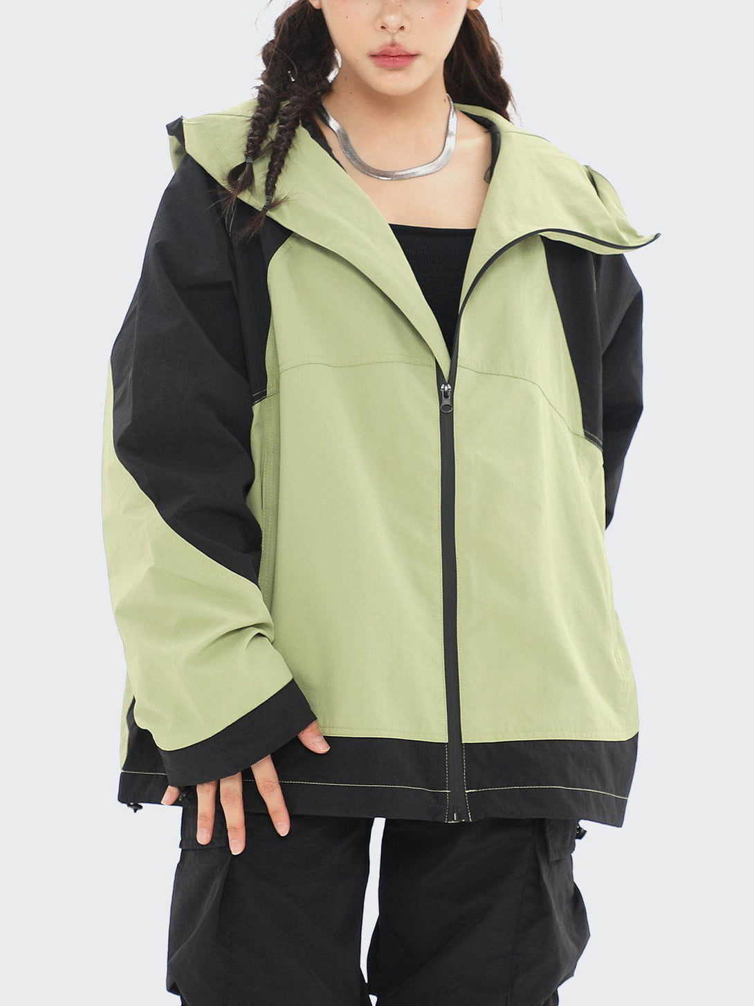 Helmiss - Colorblock Simple Anorak- Streetwear Fashion - helmiss.com