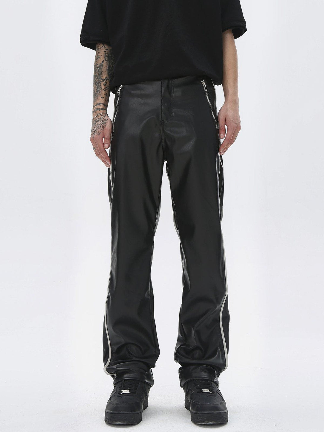 Helmiss - Colorblock Zipper Pants- Streetwear Fashion - helmiss.com