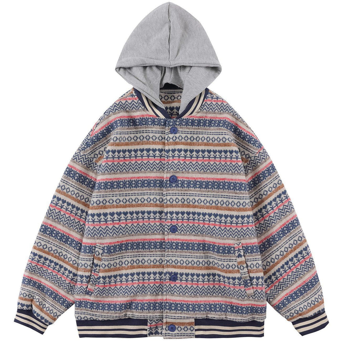 Helmiss - Colorful Knit Hoodie- Streetwear Fashion - helmiss.com