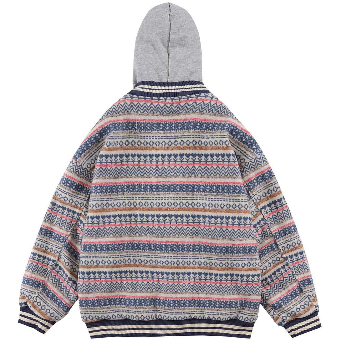 Helmiss - Colorful Knit Hoodie- Streetwear Fashion - helmiss.com