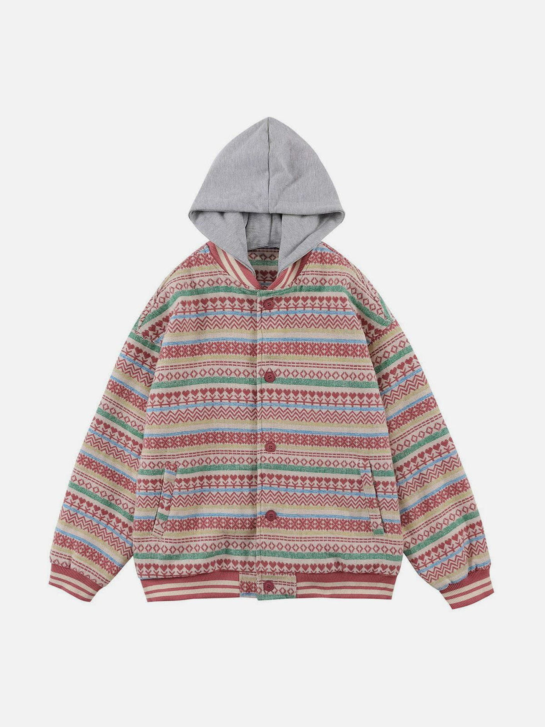 Helmiss - Colorful Knit Hoodie- Streetwear Fashion - helmiss.com