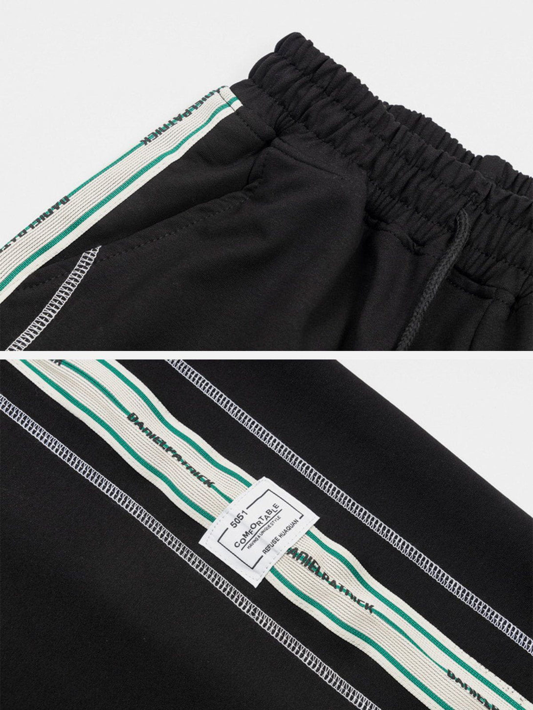 Helmiss - Colorful Striped Drawstring Sweatpants- Streetwear Fashion - helmiss.com