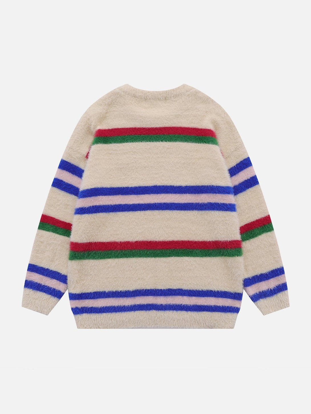 Helmiss - Colorful Striped Letter Sweater- Streetwear Fashion - helmiss.com