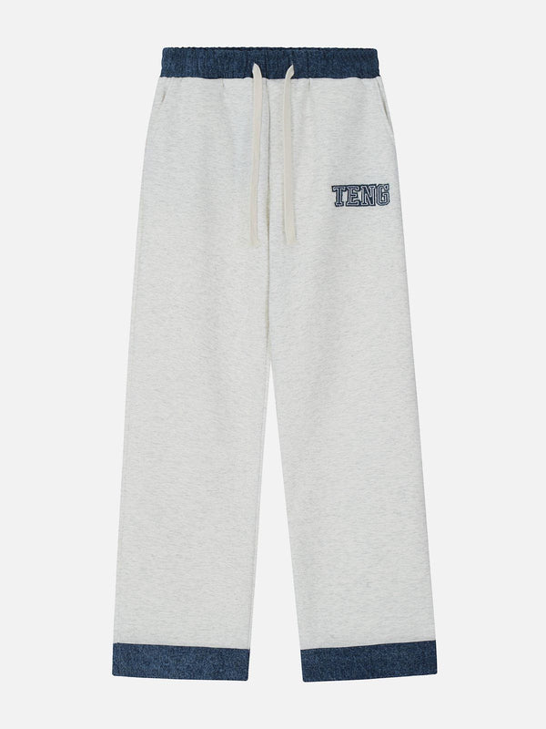 Helmiss - Contrast Drawstring Sweatpants- Streetwear Fashion - helmiss.com