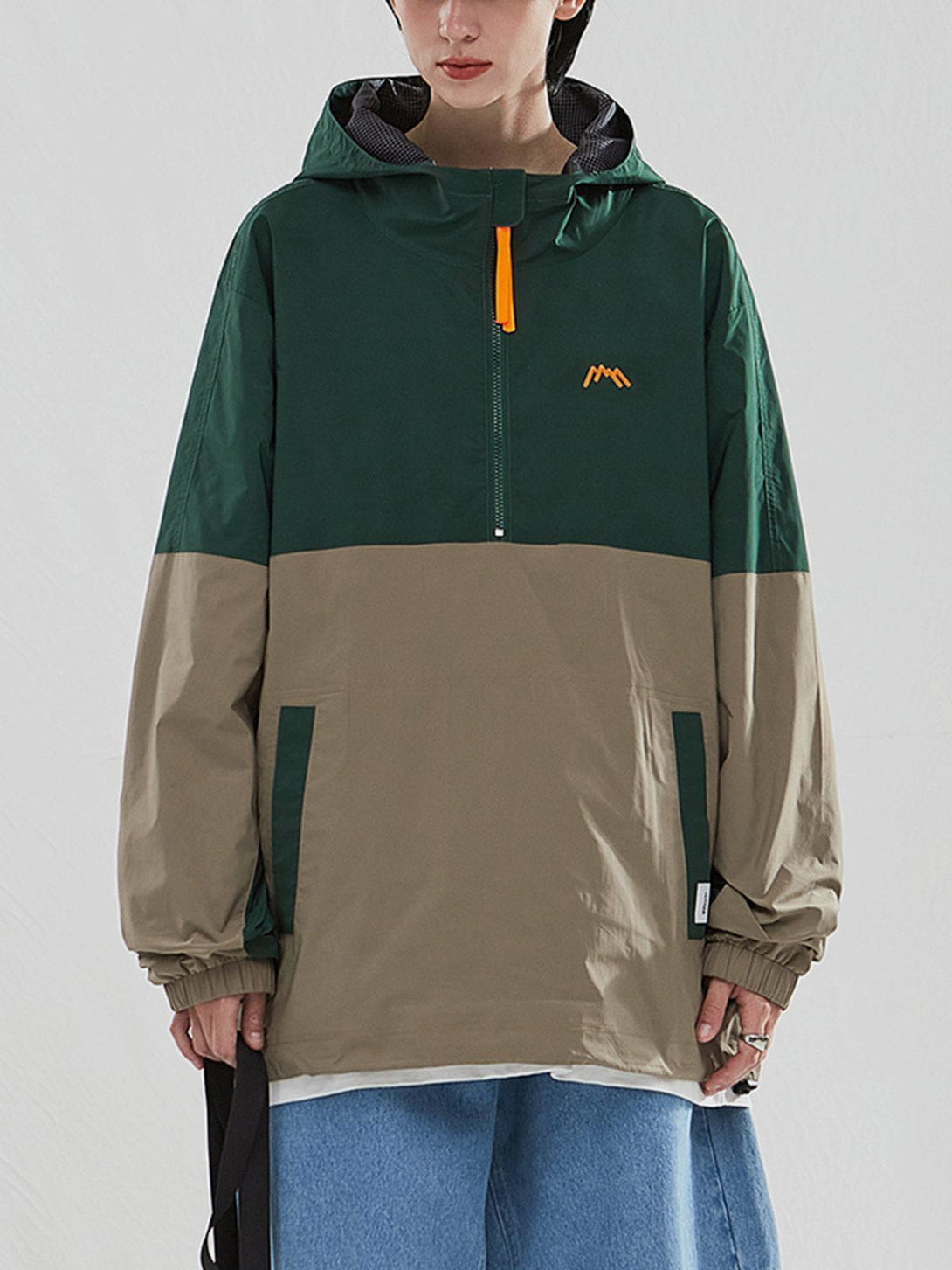 Helmiss - Contrast Outdoor Anorak- Streetwear Fashion - helmiss.com