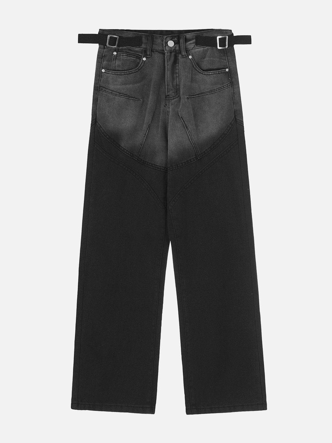 Helmiss - Contrast Patchwork Jeans- Streetwear Fashion - helmiss.com