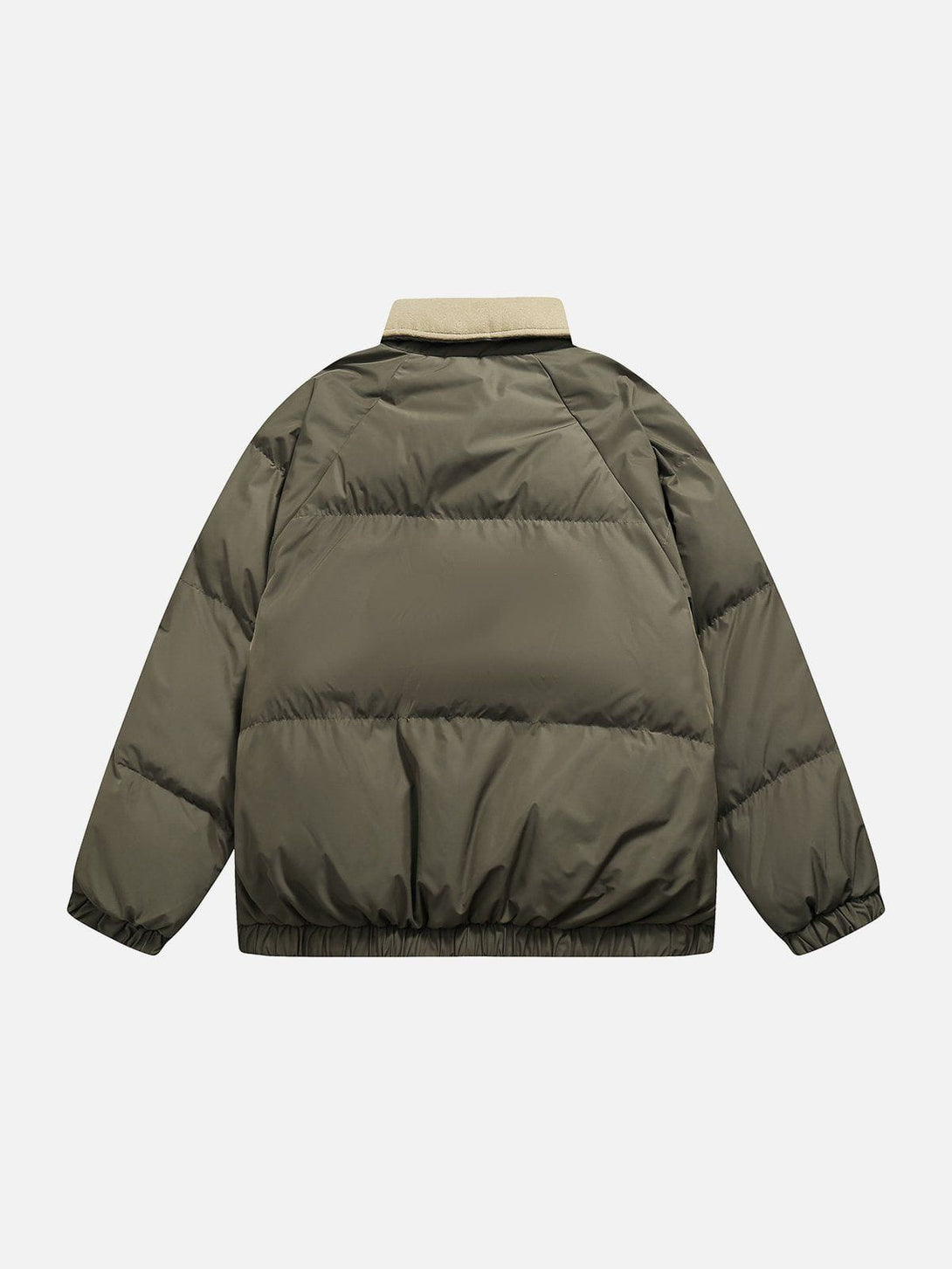 Helmiss - Contrasting Collar Winter Coat- Streetwear Fashion - helmiss.com