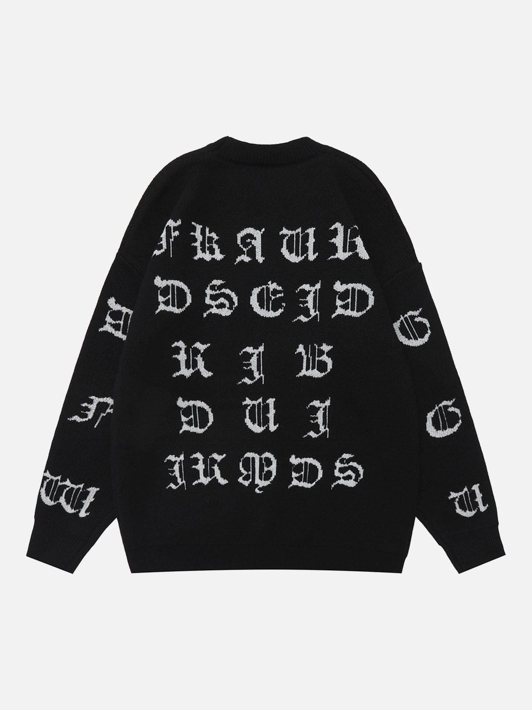 Helmiss - Contrasting Letters Knitting Sweater- Streetwear Fashion - helmiss.com