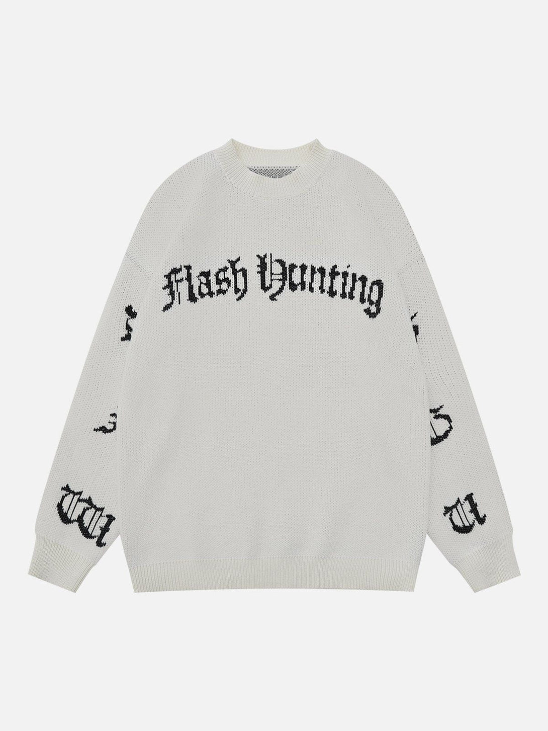 Helmiss - Contrasting Letters Knitting Sweater- Streetwear Fashion - helmiss.com