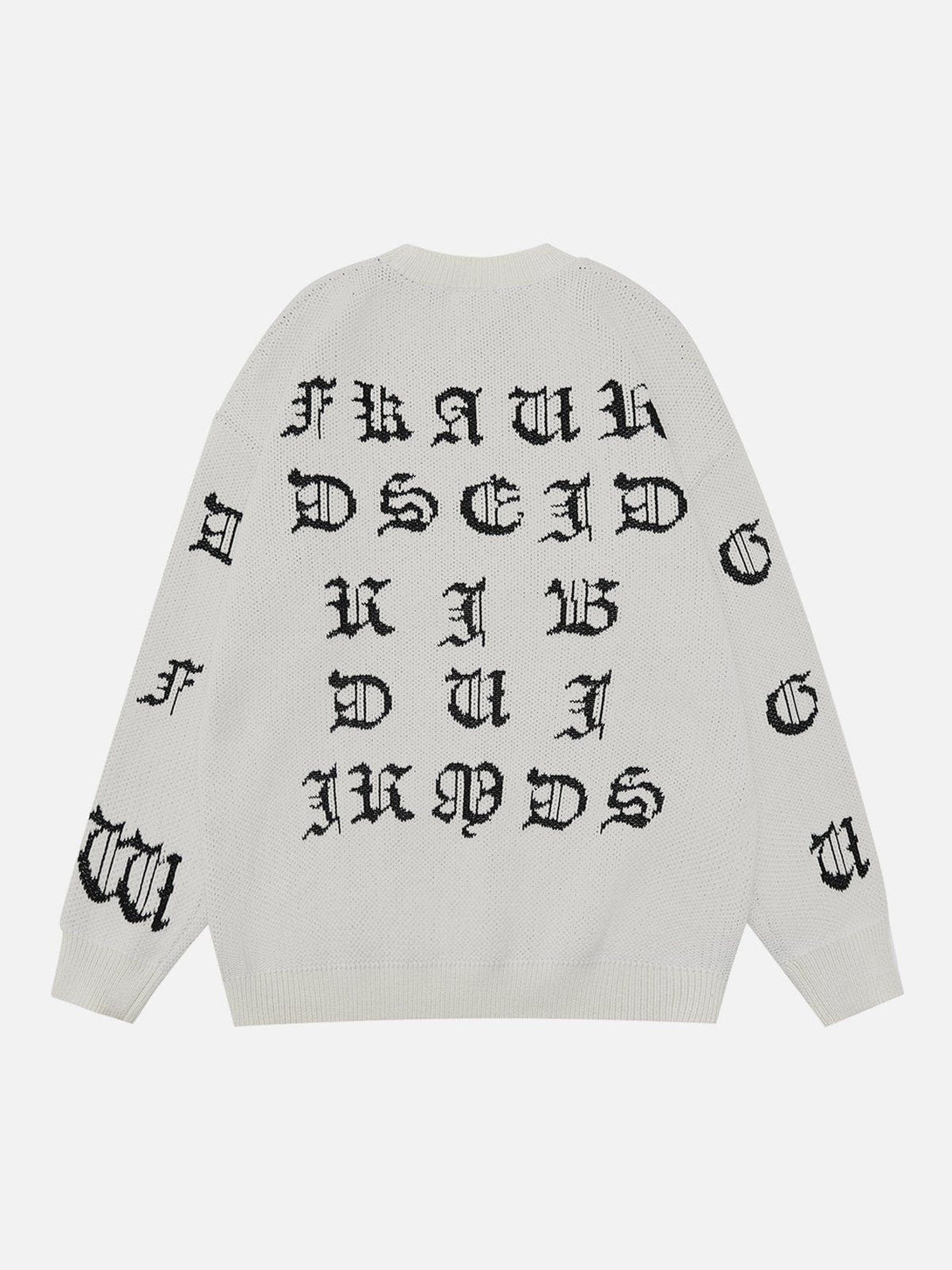 Helmiss - Contrasting Letters Knitting Sweater- Streetwear Fashion - helmiss.com