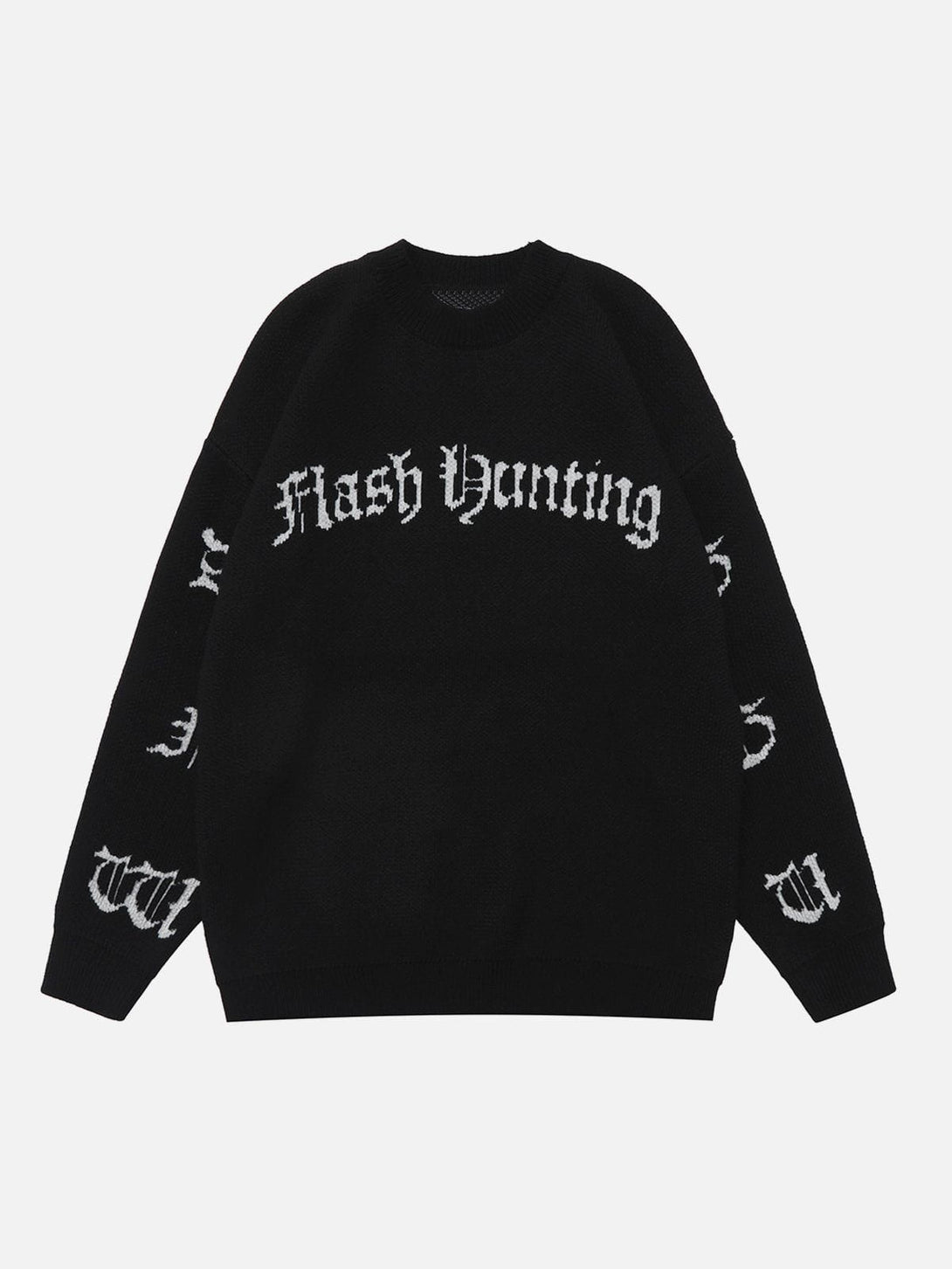 Helmiss - Contrasting Letters Knitting Sweater- Streetwear Fashion - helmiss.com