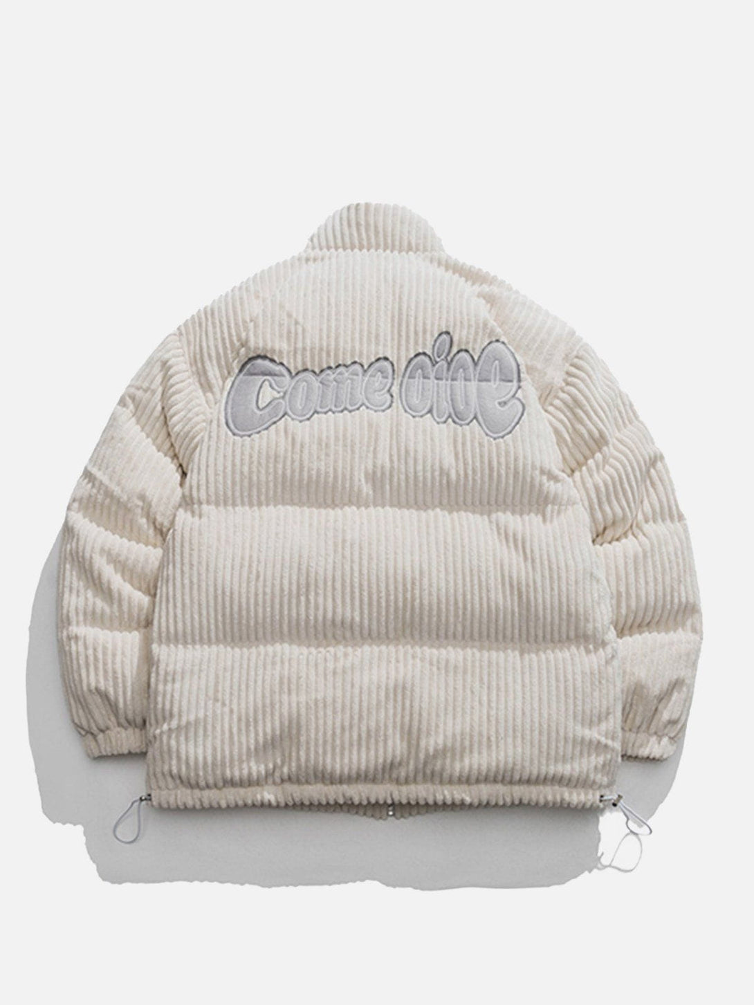 Helmiss - Corduroy Embroidery Winter Coat- Streetwear Fashion - helmiss.com