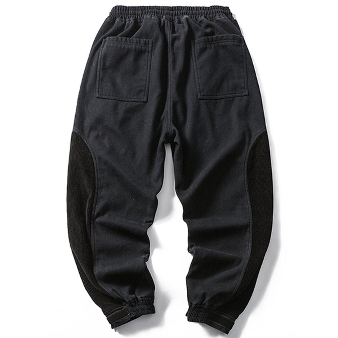 Helmiss - Corduroy Patch Sweatpants- Streetwear Fashion - helmiss.com