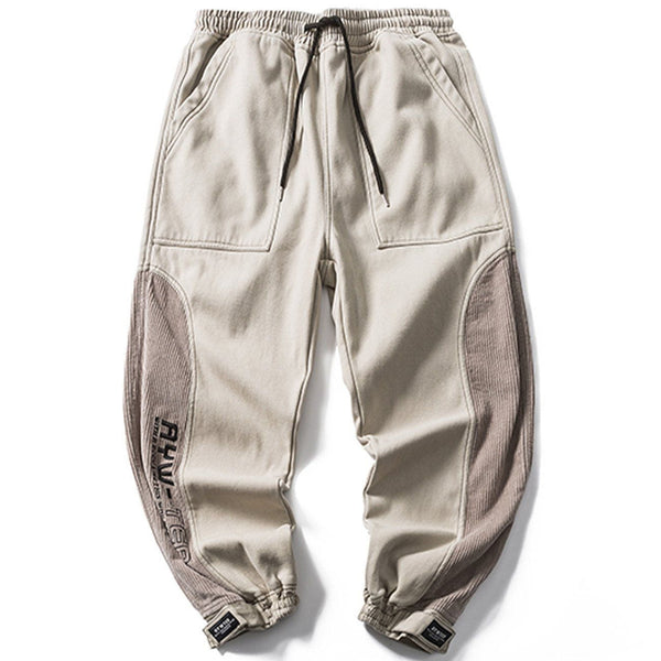 Helmiss - Corduroy Patch Sweatpants- Streetwear Fashion - helmiss.com