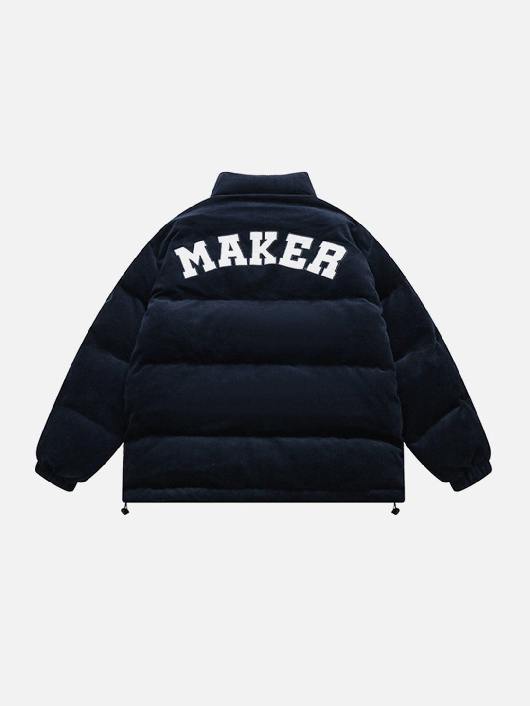 Helmiss - Corduroy Patchwork Embroidered Winter Coat- Streetwear Fashion - helmiss.com