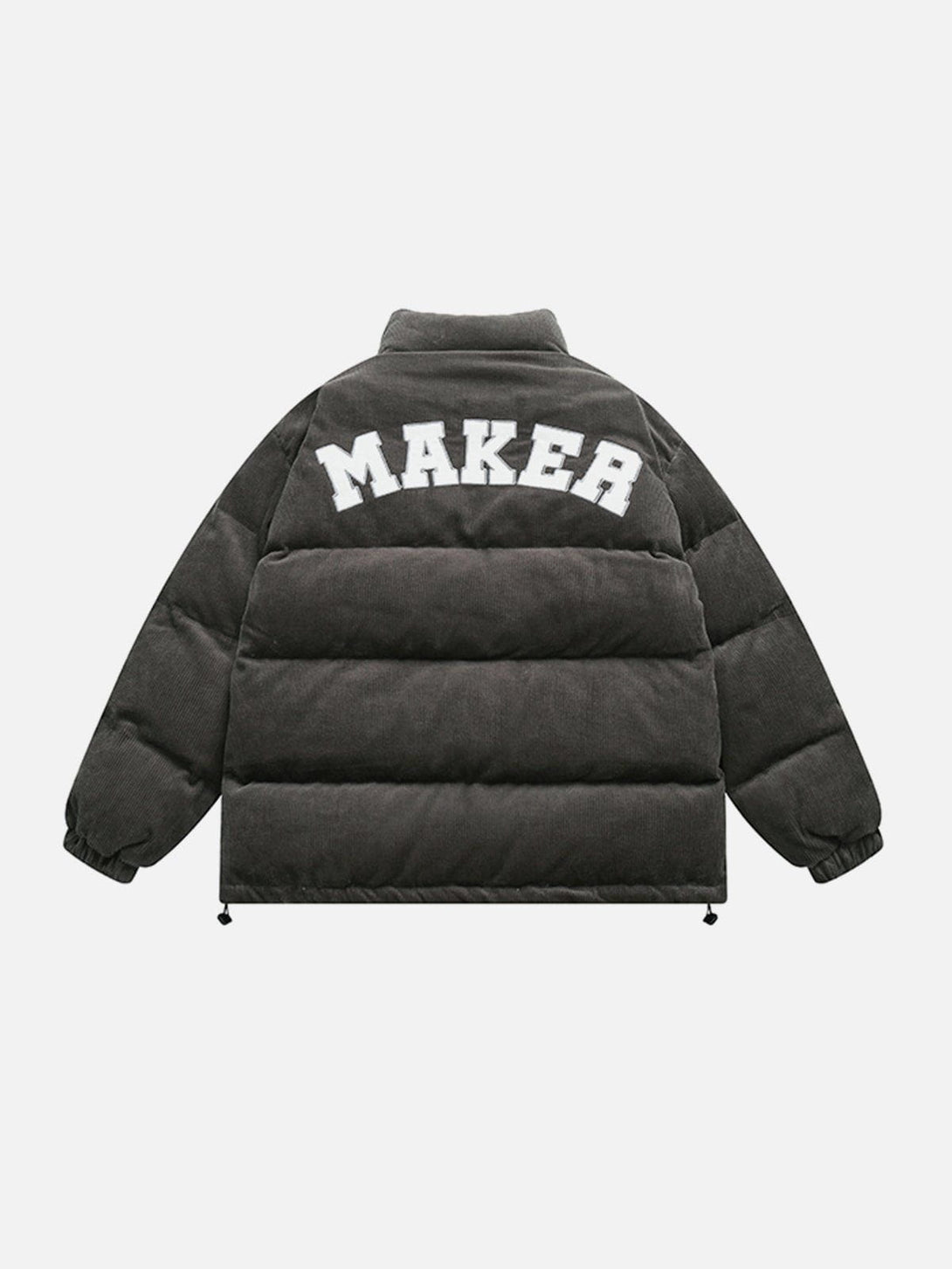 Helmiss - Corduroy Patchwork Embroidered Winter Coat- Streetwear Fashion - helmiss.com