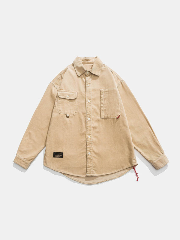 Helmiss - Corduroy Shacket- Streetwear Fashion - helmiss.com