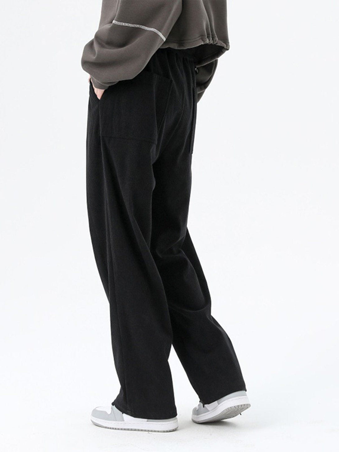 Helmiss - Corduroy Slack Drawstring Pants- Streetwear Fashion - helmiss.com