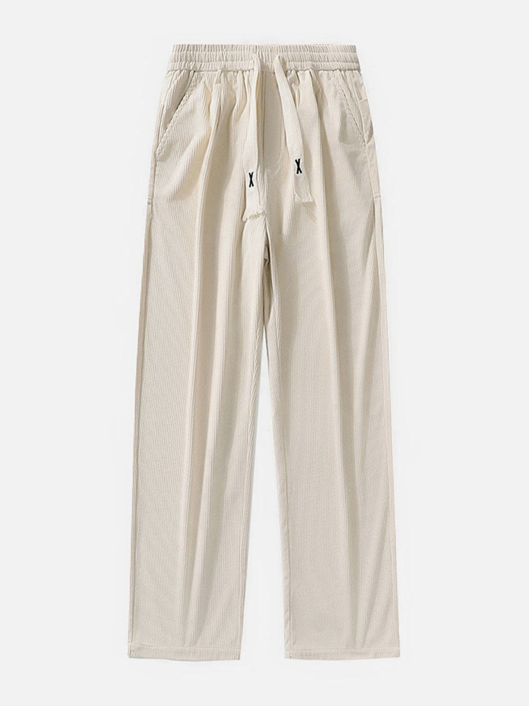 Helmiss - Corduroy Slack Drawstring Pants- Streetwear Fashion - helmiss.com