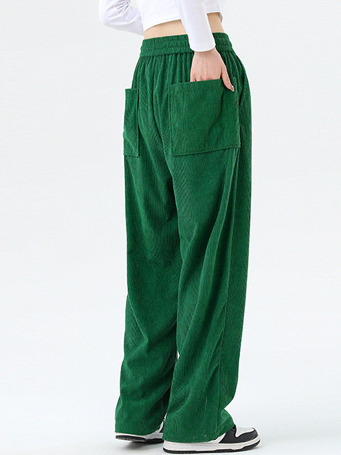 Helmiss - Corduroy Slack Drawstring Pants- Streetwear Fashion - helmiss.com