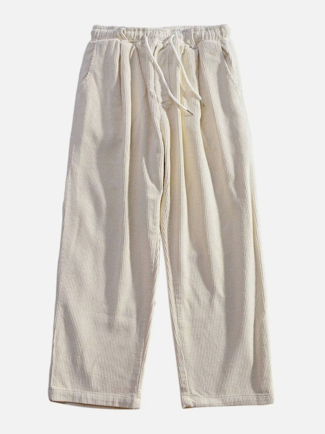 Helmiss - Corduroy Texture Drawstring Pants- Streetwear Fashion - helmiss.com