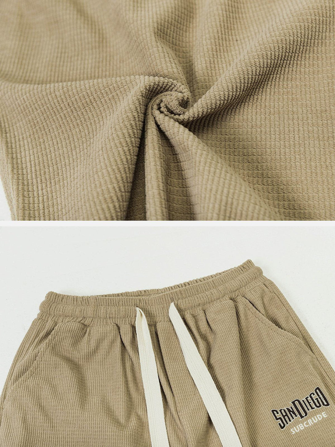 Helmiss - Corduroy Waffle Pants- Streetwear Fashion - helmiss.com