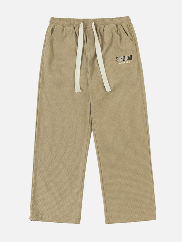 Helmiss - Corduroy Waffle Pants- Streetwear Fashion - helmiss.com