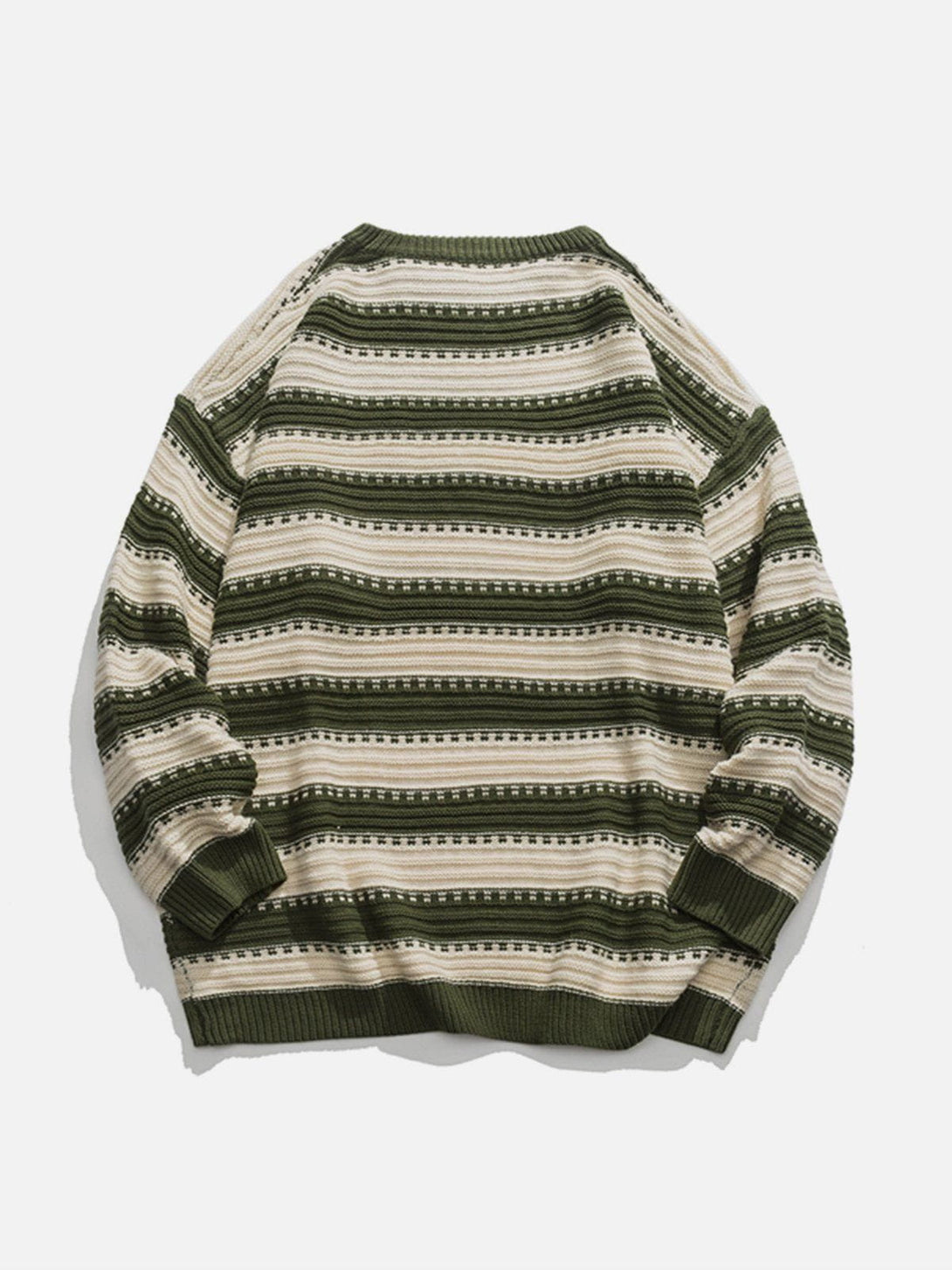 Helmiss - Crewneck Striped Sweater- Streetwear Fashion - helmiss.com