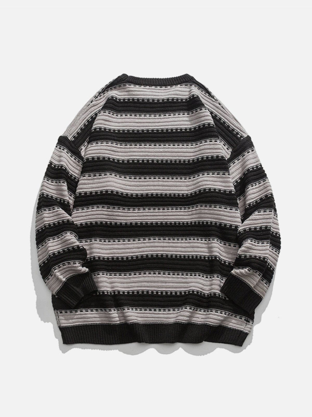 Helmiss - Crewneck Striped Sweater- Streetwear Fashion - helmiss.com