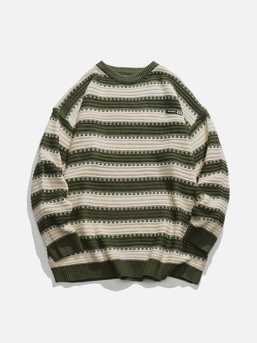 Helmiss - Crewneck Striped Sweater- Streetwear Fashion - helmiss.com